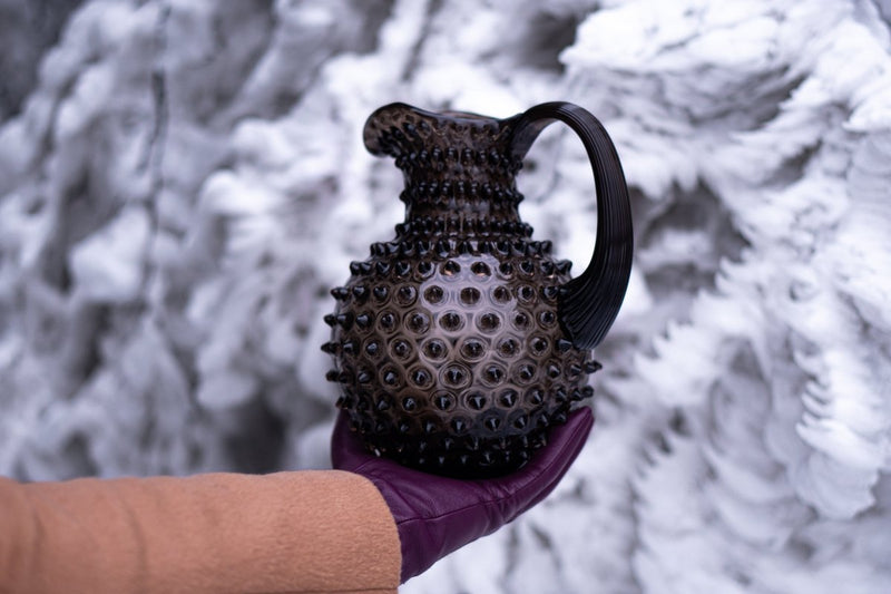 Black Smoke Hobnail Jug - KLIMCHI