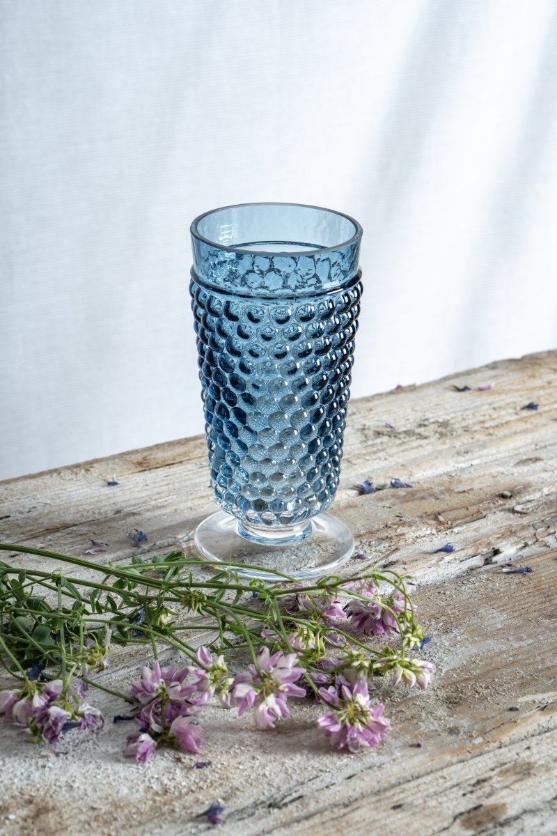 Underlay Blue Smoke Hobnail Goblet (set of 2 pieces) - KLIMCHI