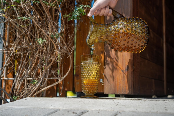 Bonsai Green Hobnail Goblet (set of 2 pieces) - KLIMCHI