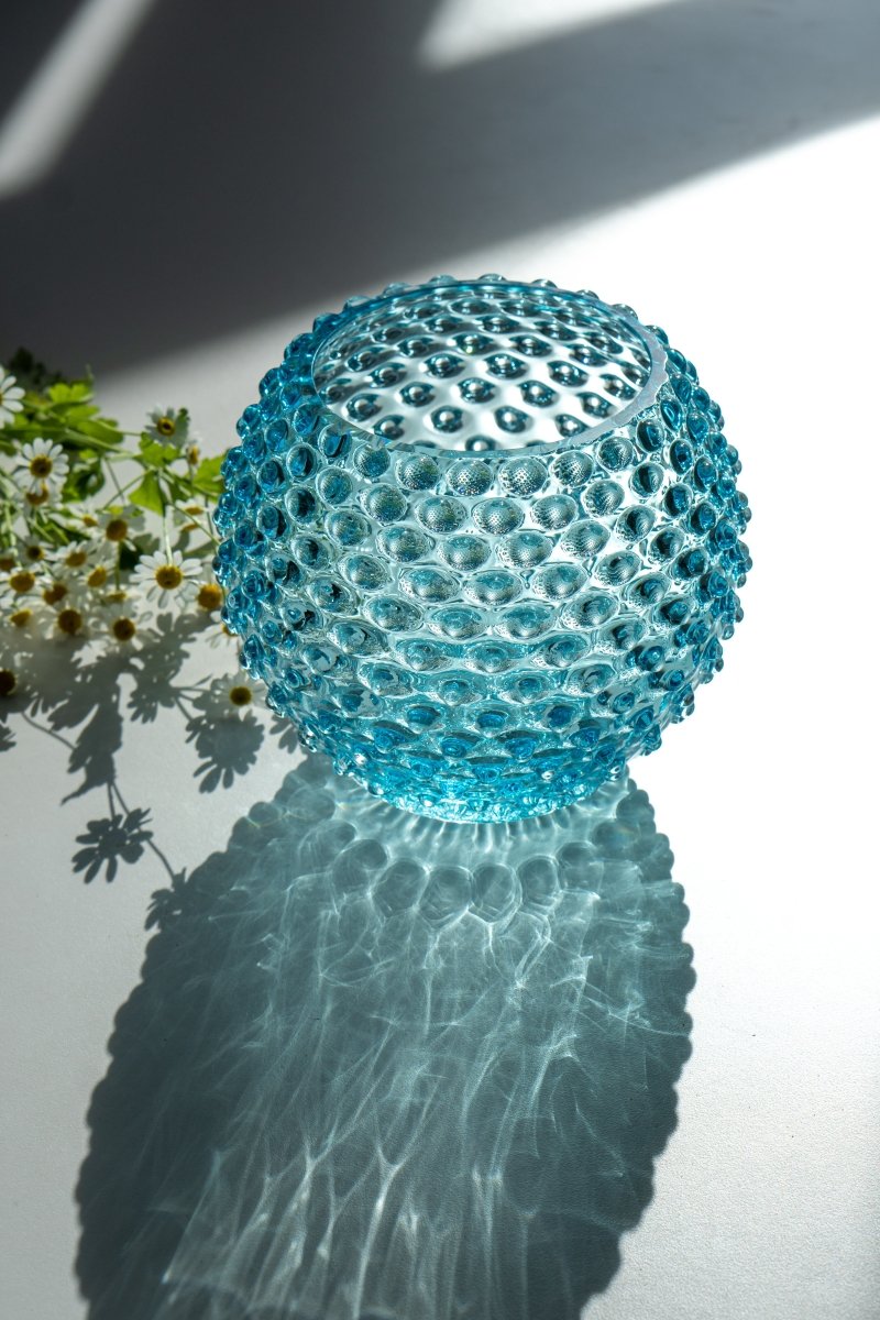 Underlay Aquamarine Hobnail Vase - KLIMCHI