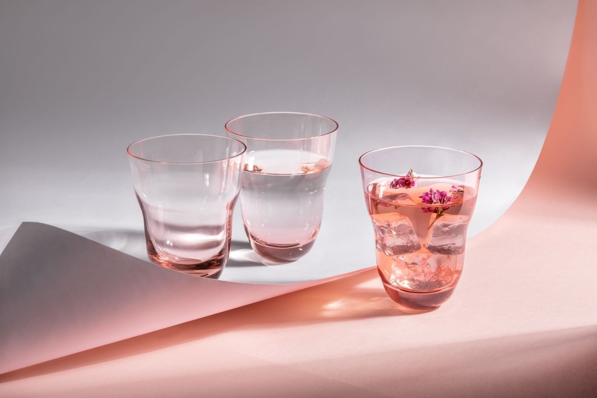 SHADOWS <br> High Ball Glass in Suede Pink <br> (Set of 2) - KLIMCHI