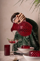 Underlay Garnet Hobnail Jug - KLIMCHI