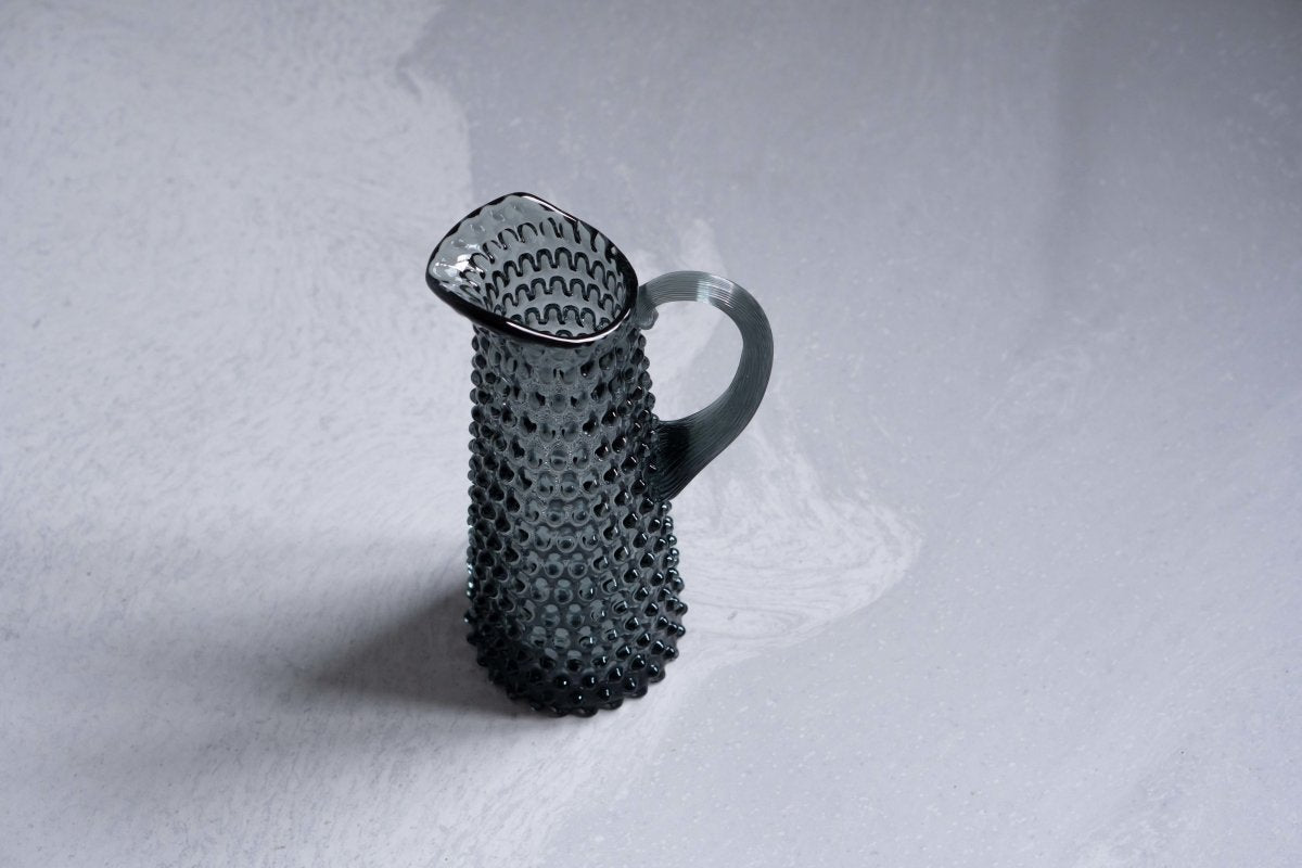 Grey Smoke Hobnail Jug Tall - KLIMCHI