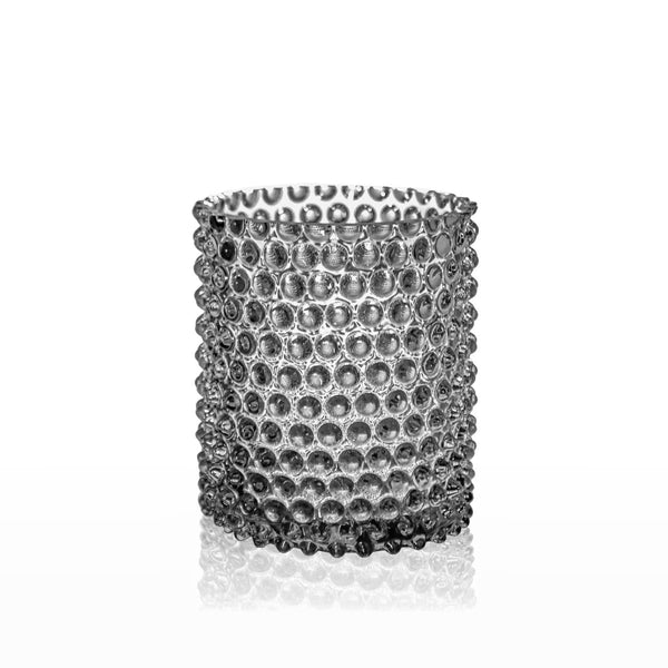 Grey Smoke Hobnail Candle Holder - KLIMCHI