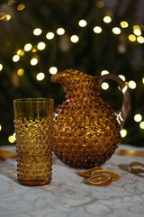 Amber Hobnail Tumblers Tall - KLIMCHI