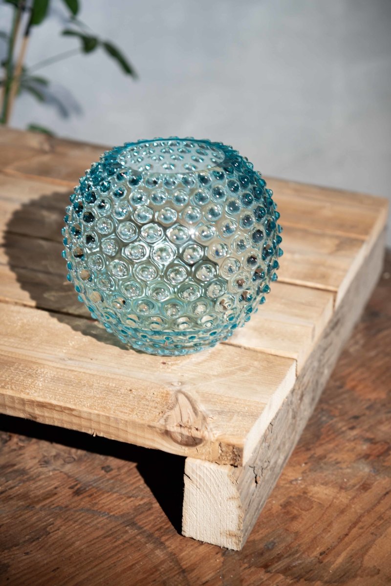 Underlay Aquamarine Hobnail Vase - KLIMCHI