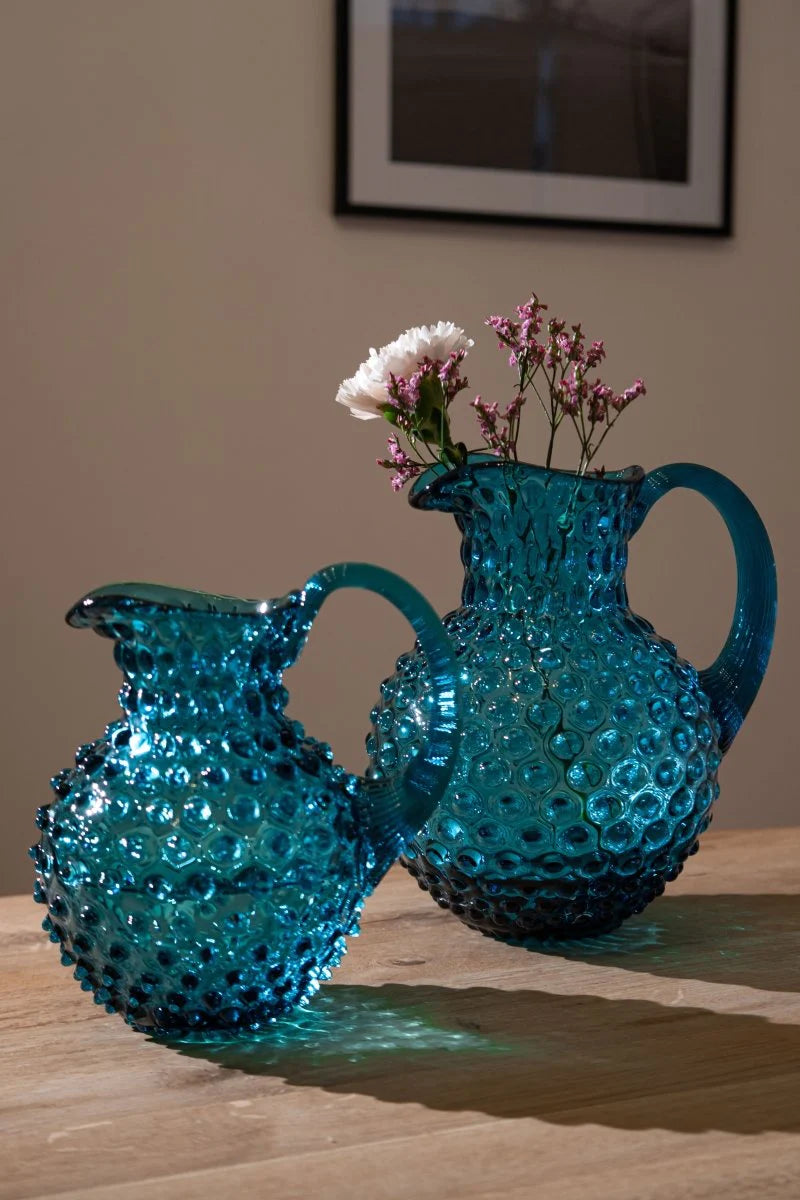 Aquamarine Hobnail Jug Small - KLIMCHI